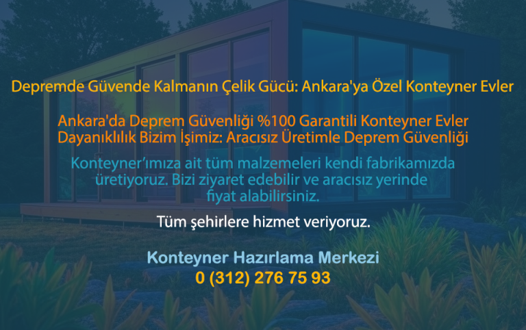 Read more about the article Konteyner Ev Depreme Dayanıklı mı? 2024 Yönetmeliklerine Göre Ankara’da Güvenlik Rehberi