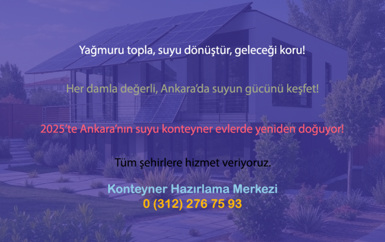 Read more about the article Konteyner Evde Su Tasarrufu: 2025’in En Verimli Yağmur Hasadı ve Gri Su Dönüşüm Sistemleri (Ankara’ya Özel Çözümler)